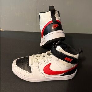 Nike Kids Sneakers - Black, White, and Red